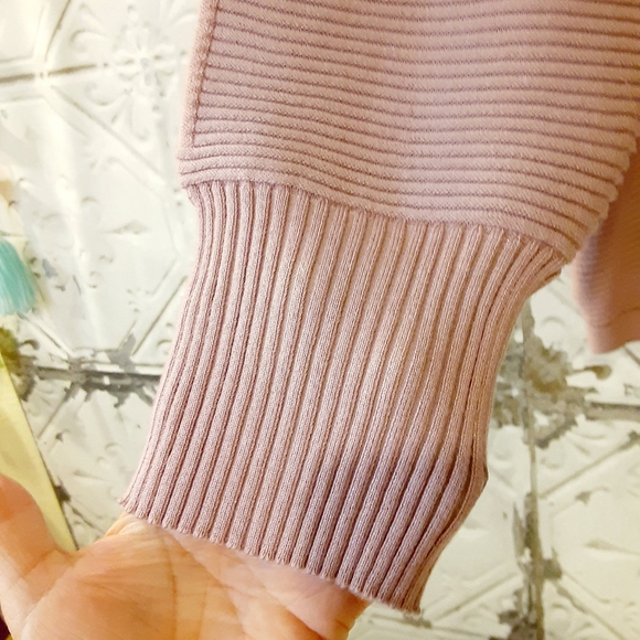 CYRUS MAUSHA BALLET PINK COTTAGECORE CABLE KNIT LIGHTWEIGHT KNIT TOP SZ 3X - Picture 3 of 6